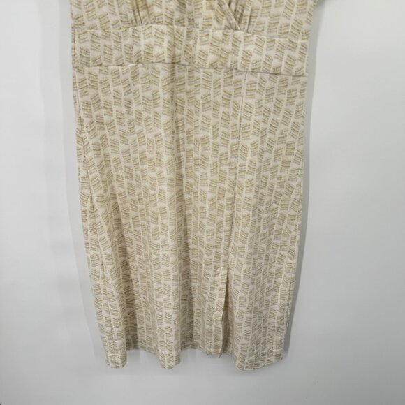 Royal Robbins Essential Tencel Dash Dress Midi Size XL Cream Allover Print UPF 5 - Picture 9 of 11